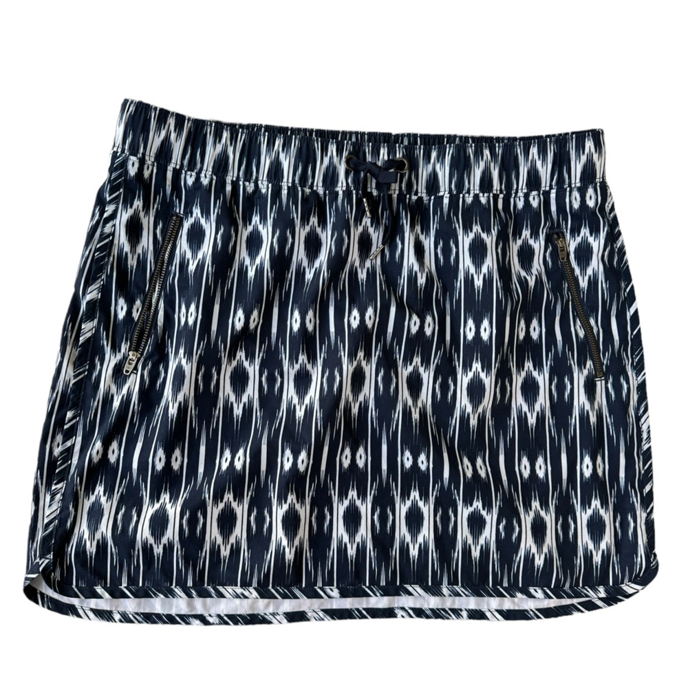 Athleta Womens Reflection Stretch Skirt with Drawstring Waist‎ Geometric Print L